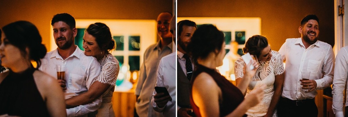 Reception toast at Redleaf Wollombi — Joshua Mikhaiel, documentary wedding photographer Guests gather together for a toast at the reception. Photograph by documentary wedding photographer Joshua Mikhaiel.