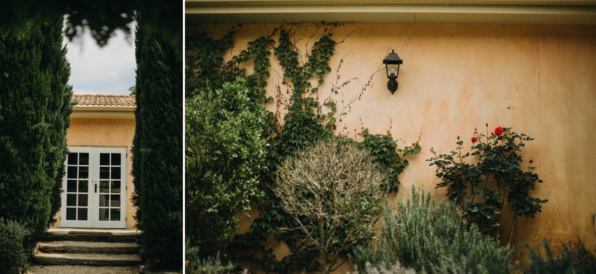 Garden cottage at Redleaf — Joshua Mikhaiel, documentary wedding photographer A garden entrance and cottage windows appear in a diptych. Photograph by documentary wedding photographer Joshua Mikhaiel.