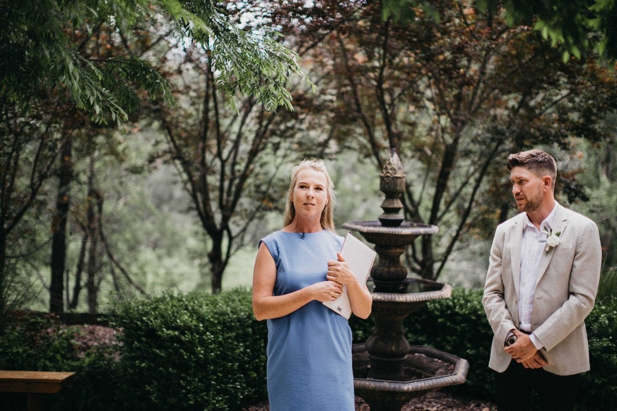 Guests at Redleaf Wollombi — Joshua Mikhaiel, documentary wedding photographer Guests walk through the homestead gardens in a two-photo collage. Photograph by documentary wedding photographer Joshua Mikhaiel.